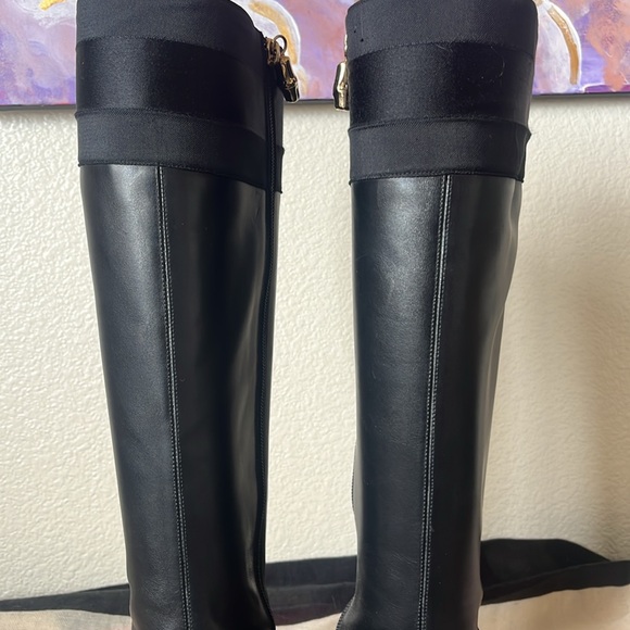 Gucci Leather with Silk Riding Boots - Picture 11 of 14